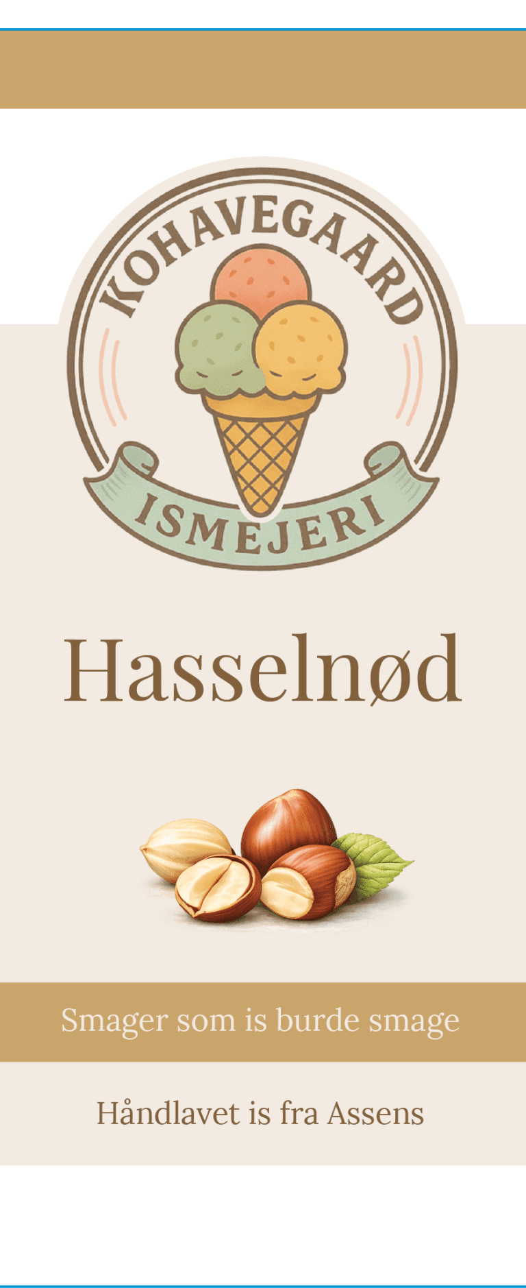 Hasselnød · etiketmotiv