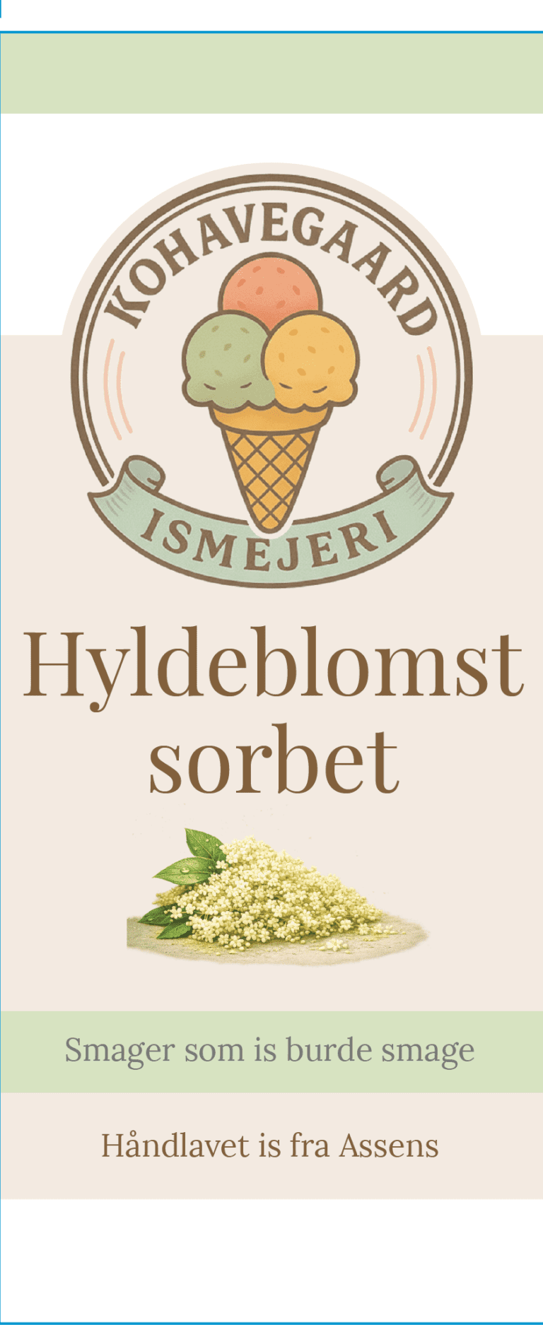 Hyldeblomst sorbet · etiketmotiv